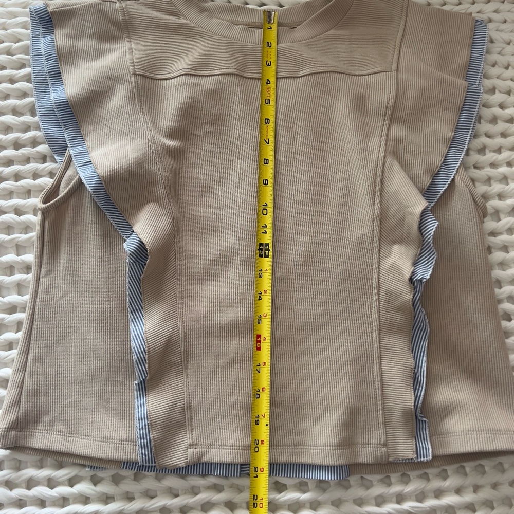 Anthropologie Sleeveless Menswear Popover Top - Picture 10 of 10